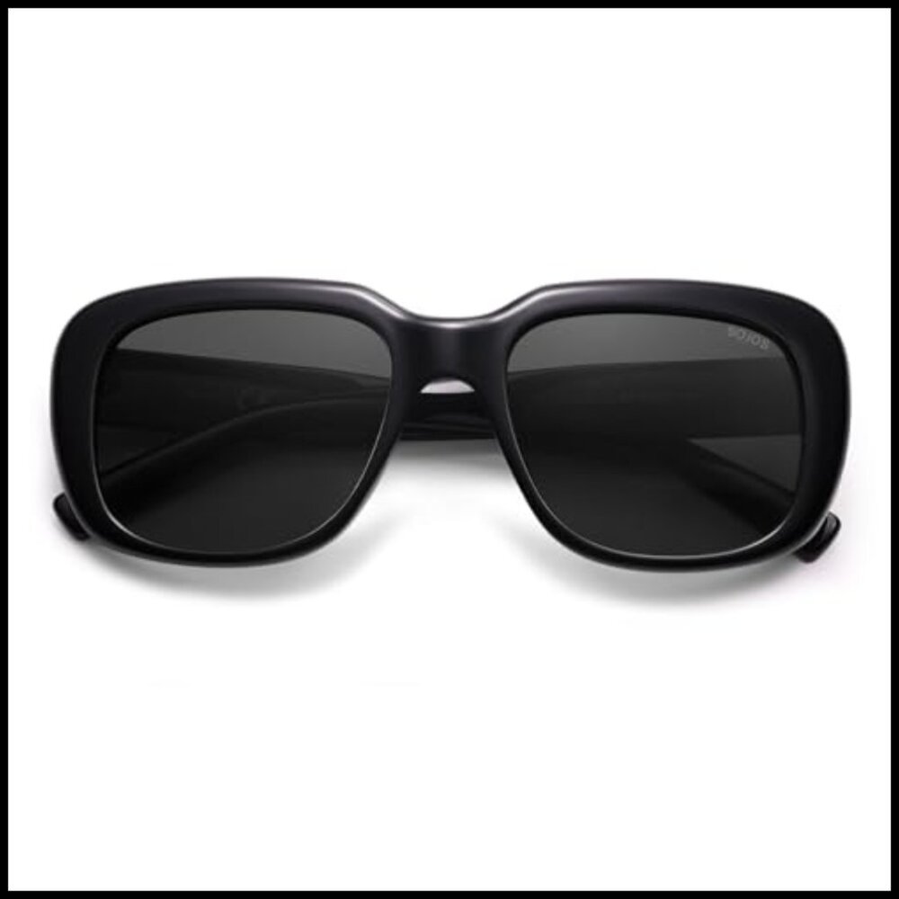 Classic Thick Rectangle Polarized Sunglasses Tren… - image 4